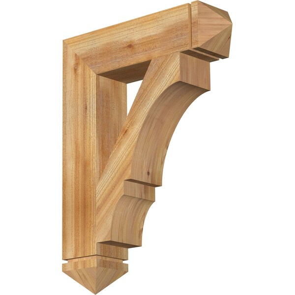 Ekena Millwork Balboa Arts & Crafts Rough Sawn Bracket, Western Red Cedar, 6"W x 26"D x 34"H BKT06X26X34BOA03RWR - main